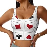 Sexy Cartoon Teeth Sports Bra for Women, U-Shaped Back Camisoles with Bralette Pads Bounce Control Tops Shirts for Yoga Workout