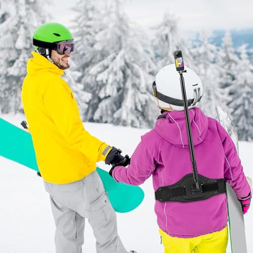 Image of SHOPEE Adjustable Selfie Stick + Waist Belt Mount Strap Replacement for Hero 13 /12 /11 /10 /9 /8 /OSMO Pocket / Insta360 X5 / X4 / X3 ONE /X /X2 Action Cameras