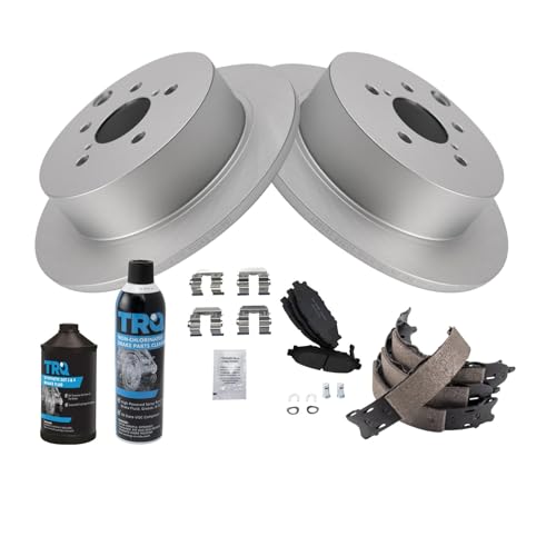 Image of TRQ Rear Brake Pad & Rotor Kit Compatible with 2012-2018 Subaru Crosstrek Forester Impreza XV Crosstrek
