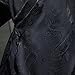 HZCX FASHION Cardigan Kimono for Men Black Silk Satin Robe Mens Lightweight Traditional Hanfu Silky Chinese Dragon Shirt(Black,Medium)