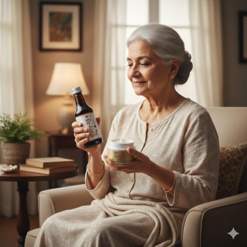 Image of Age Miracle Night Cream with Glory-DS Herbal Syrup, Anti-Aging, Skin Tightening, Licorice, Avocado, Almond and Olive Extracts, Cream, 300ml + 50g (Pack of 1)