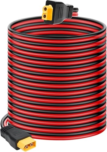 Câble d'extension XT60 robuste en 10 AWG de 15,2 m avec conducteurs haute conductivité