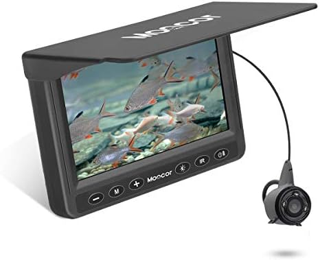 MOOCOR Underwater Fishing Camera with DVR, Portable Video Fish Finder with 4.3 Inch LCD Monitor for Ice Lake Sea Boat Kayak Fishing