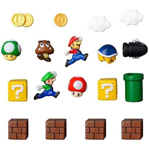 Mini Super Mario Brothers Kühlschrankmagnete 3D Actionfiguren Kühlschrank Nachricht Magnete Lustige Magnete für Whiteboard Locker Dekorative Magnete für Büro und Küche (18) Cover