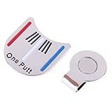 Tinksky Golf Ball Line Liner Marker-Golf Alloy Alignment Aiming Tool Ball Marker Magnetic Hat Clip