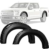 YITAMOTOR Fender Flares Replacement for 2009-2014 Ford F-150 F150, Front & Rear Fender Set, Smooth Black Finish Pocket Rivet Style (Not Fit Raptor)
