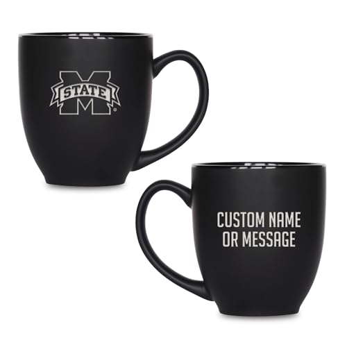 Image of Rico Industries NCAA Primary 15-Oz Personalized Matte Black Bistro Mug - for Hot or Cold Drinks