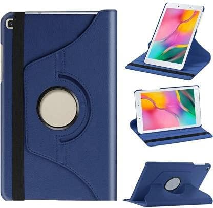 Image of M Cart 360 Degree Rotate PU Leather Stand Flip Case Cover for Samsung Galaxy Tab A7 Lite 8.7 inch 2021 (SM-T220 / T225 (Midnight Blue)