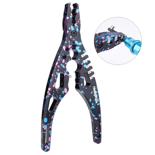 HobbyPark Multi-Function RC Shock Pliers Tool RC Shock Shaft & Tie Rod Clamp, Ball Link Remover for 1/8 1/10 RC Car Truck Crawler Buggy Drift (Graffiti Splash)