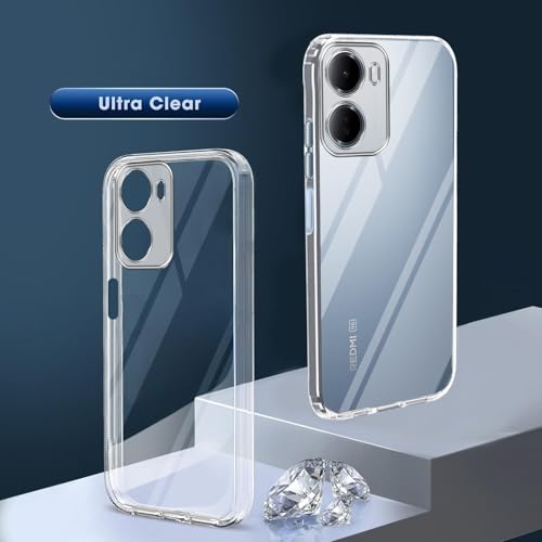 Image of Jkobi Silicone Back Cover Case for Redmi 15A 5G (Clear Shockproof Case with Camera Protection | Soft and Flexible | Transparent)