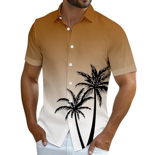 Chemise homme manches courtes noire col V pour l'été décontracté
