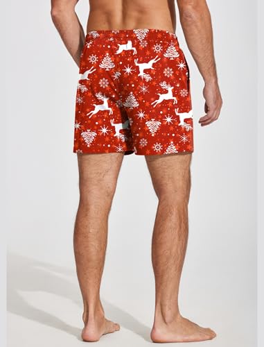 Image of Deyeek 5.5 Inch Mens Pajama Shorts Sleep Cotton Lounge PJ Lightweight Elastic Waist Drawstring Nightwear Bottom with Pockets