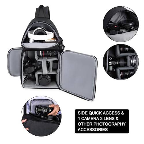 Mochila CADeN para cámara DSLR impermeable negra miniatura 2