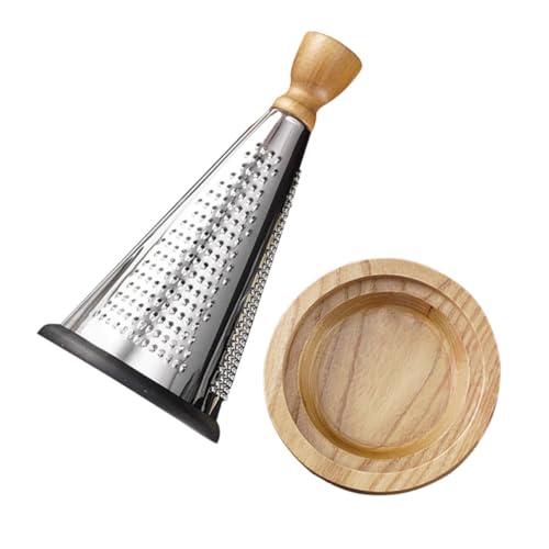 Rallador de cocina multifuncional con mango de madera miniatura 1