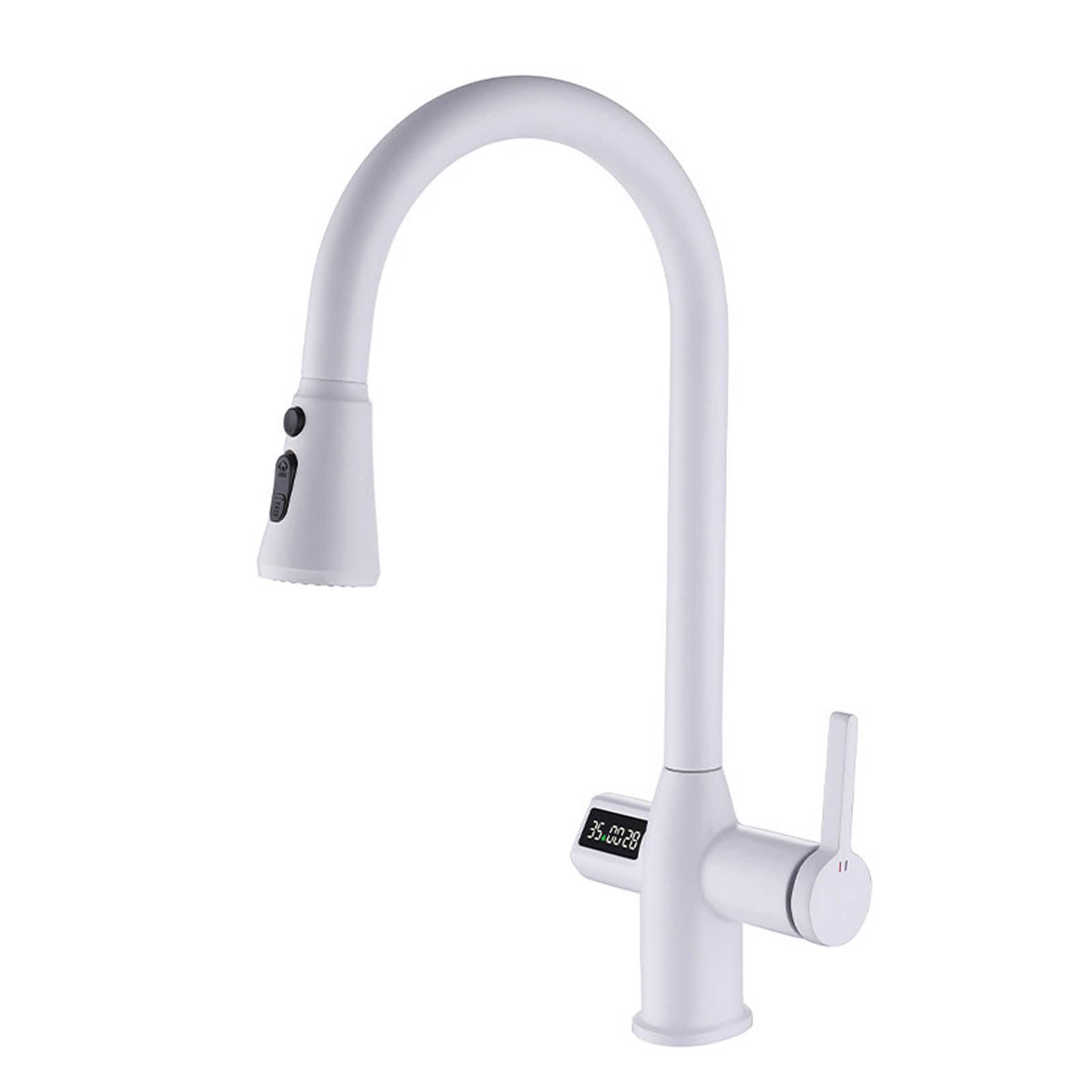 ASerZenith Kitchen Sink Faucets With Digital Temperature Display, Kitchen Faucets, Kitchen Faucet With Pull Down Sprayer, 360 Degree Swivel Sink Faucet, Brass Kitchen Faucet, Faucet For Kitchen Sink