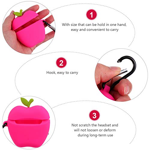 EXCEART Capa de Fone de Ouvido Sem Fio de Silicone CompatÃ­vel Capa de Capa de Fone de Ouvido Fruta