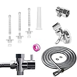 Shower Enema System Kit- Vaginal and Anal Cleaning Kit with 3 Enema Nozzle and 6.56 Foot Metal Hose, Enema Showerhead Colonic System Cleaner for Most Shower Systems