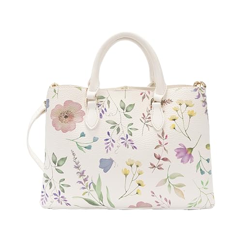Image of Fiorelli Women's Emery Mini Satchel Bag, Stylish Handbag with Grab Handles & Crossbody Strap, Faux Leather, Sprinkled Bloom Floral Print
