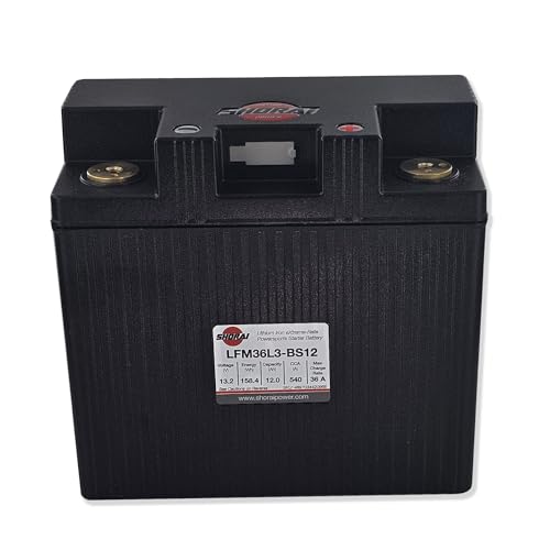 Shorai Lfm Lithium-iron Battery Wbms Lfm36l3-bs12 12.0ah 13.2v158.4 Whr L Typ...