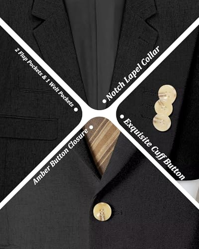 Image of Bofan Linen Boys Blazer Formal Suit Jackets for Boy Outwear Jacket & Coats for Kids Boys' Fashion Summer Wedding Outfit