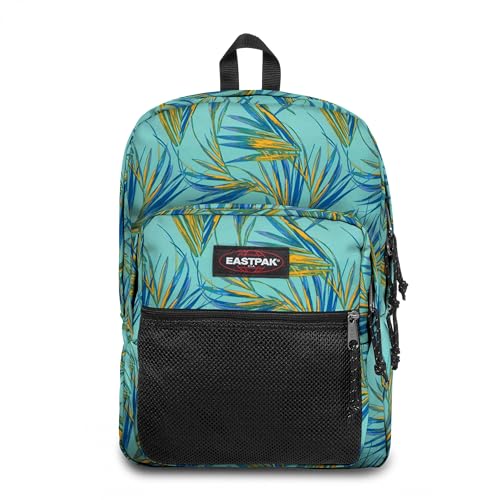 Image of EASTPAK Pinnacle - 38L Everyday Backpack with Dual Compartments, Organizer Front Pocket, Padded Back Panel & Shoulder Straps, Brize Palm Aqua
