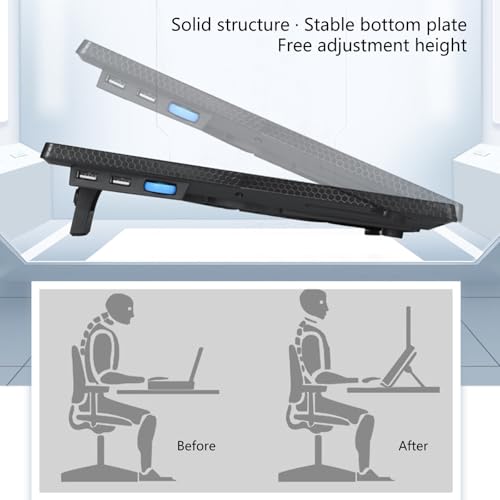 Base de enfriamiento para laptop con ventilador silencioso ajustable miniatura 5