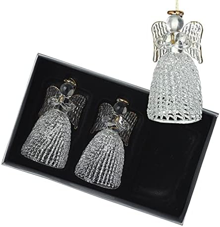 Heaven Sends Set of 3 Glass Angel Christmas Tree Decorations