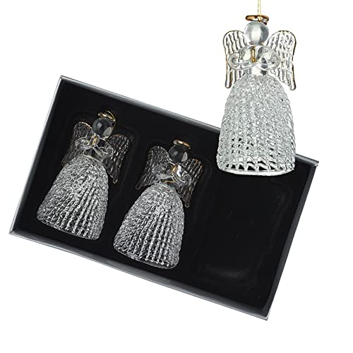 Heaven Sends Lot de 3 d�corations en verre en forme d'ange pour sapin de No�l