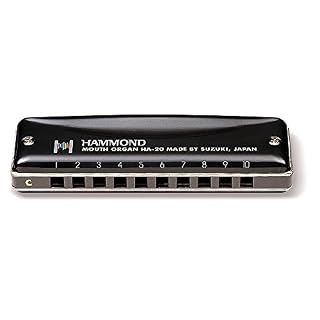 Suzuki HA20Ab Hammond Harmonica en la bémol 10 Trous Noir - Les Beatles, Paul McCartney, John Lennon, RIngo Starr, George Harrison