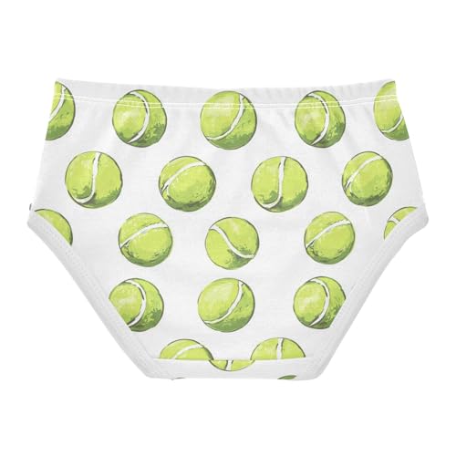 ZZKKO Tennis Ball Sport Girls Underwear Toddler Panties for Girls Comfort Brief Size 2-8T2