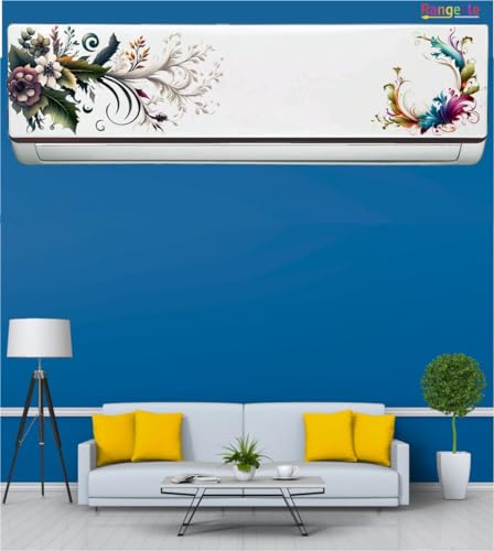 Image of '3D Nature Colorful Splash flower Multi'' AC Sticker (96 cm x30 cmx 24 cm)