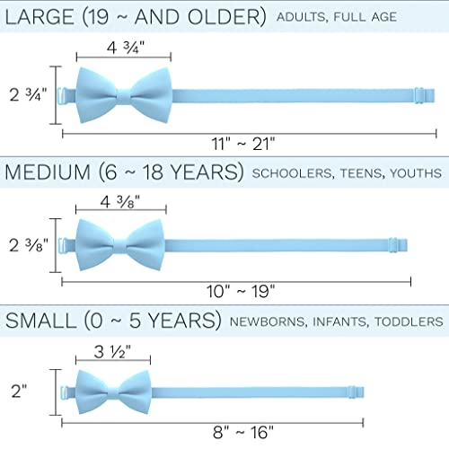 Image of Bow Tie House Mens Bowties Pre-tied Shape Clip on Bowtie Solid Men Formal Wear for kids, baby boys, toddler any age bow ties