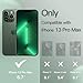 JETech Silicone Case for iPhone 13 Pro Max 6.7-Inch, Silky-Soft Touch Full-Body Protective Phone Case, Shockproof Cover with Microfiber Lining (Midnight Green)