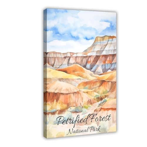 Toile Arizona National Park aquarelle decoration chambre tableau nature 40x61