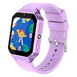 Sweeter nature Kid's Game Watch, 1.69''Smart Watch for Kids with 26 Puzzle Games, HD Touch Screen Camera Music Player Alarm Clock Learning Cards Audio Books, Smart Watches Gift for Girls Boys(Purple)