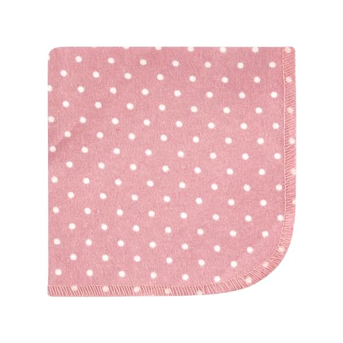Image of Hudson Baby Unisex Baby Flannel Cotton Poly Washcloths, Dusty Rose Floral 12 Pack, One Size