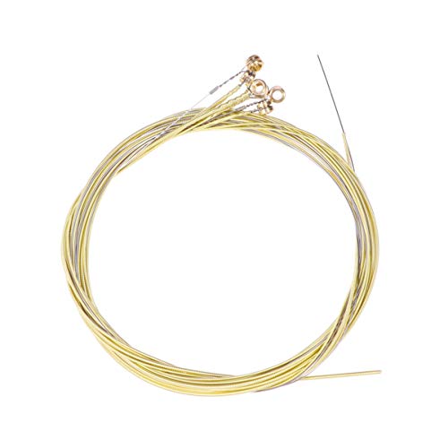 CIMAXIC Acoustic Guitar Steel Brass Wire Strings Bright Tone Durable Coating Ideal for Practice