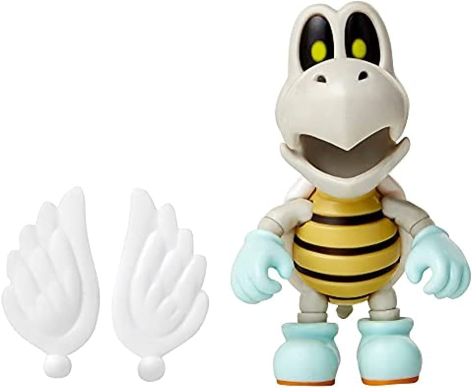 Super Mario Action Figure 4 Inch Parabones Collectible Toy with Wings Accessory