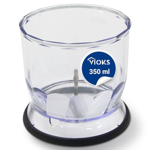 VIOKS Hachoir de rechange pour Braun 67050145 - Embout pour mixeur plongeant 350 ml - Bol hachoir électrique - Accessoire blender