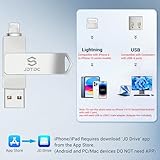Genuine Apple MFi Certified 128GB iPhone Photo Stick - Real Capacity - encrypted Auto Backup Flash Drive for iPhone iPad Photos Videos Contacts Thumb Drive for iPhone-External-Storage iPad-USB-Memory - Image 6
