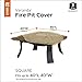Classic Accessories Veranda Water-Resistant 40 Inch Square Fire Pit Cover, Outdoor Firepit Cover