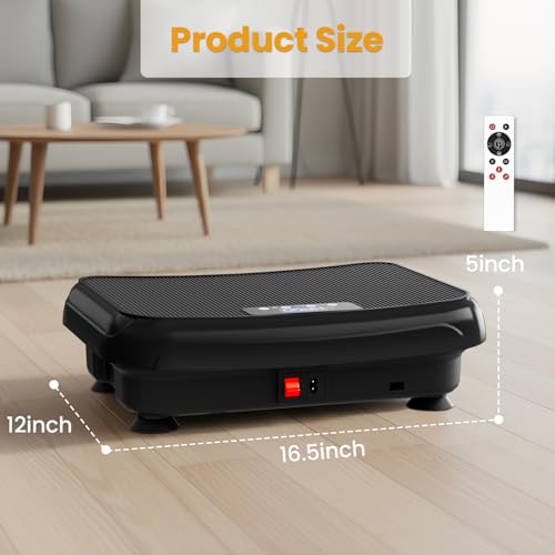 Vibration Plate Exercise Machine: TISSCARE Mini Vibrating Plates for Lymphatic Drainage and Weight Loss, 400Lbs Capacity Full Body Power Shake Workout Platform for Home Cardio Fitness