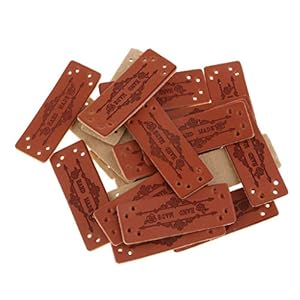 sharprepublic 20 stuks lederen etiketten, etiketten van leer.