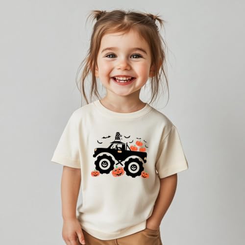 Toddler Halloween Shirts for Boys Kids Girls, Cute Spooky Pumpkins Ghosts Bats Witches and Monsters Halloween T Shirt: 2-6T4