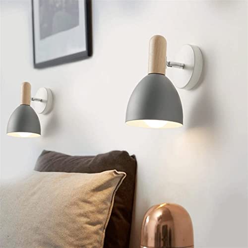 Apliques de pared modernos con interruptor y enchufe ajustable para dormitorio 6