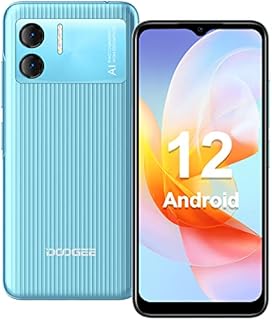 DOOGEE X98 Mobile Phones, Android 12 Phone, 8GB RAM + 16GB ROM/TF 1TB, 6.52 Inch HD+ Screen, 4200mAh Battery, 4G Smart Phones Sim Free Unlocked, 8MP AI Camera, Face ID, OTG, GPS - Blue