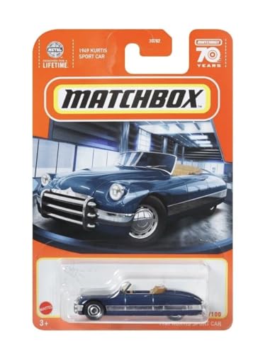 Matchbox 1949 Kurtis Sport Car Azul Marino miniatura 1