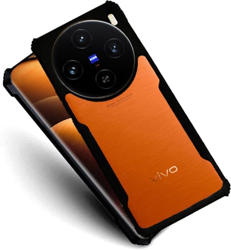Image of AIBEX Crystal Clear Back Cover Case for Vivo X100 5G | 360 Degree Protection | Shock Proof Design | Transparent Back Cover Case (PC & TPU, Black Bumper)