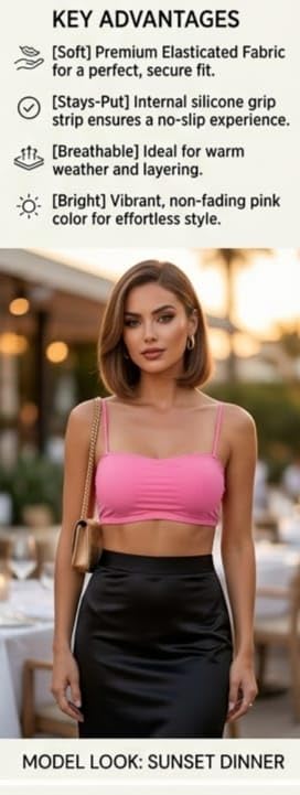Image of Seamless Padded Bralette for Women | Free Size (Best Fit 28-32 Bust, S to M) | Stretchable Wireless Camisole Bra | Soft Comfortable