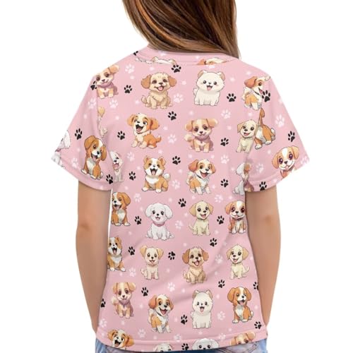 Image of WELLFLYHOM Kids Tshirts Girls Boys Short Sleeve Crewneck Tees Shirts Casual Sport Pullover Tops Size 3-16 Years